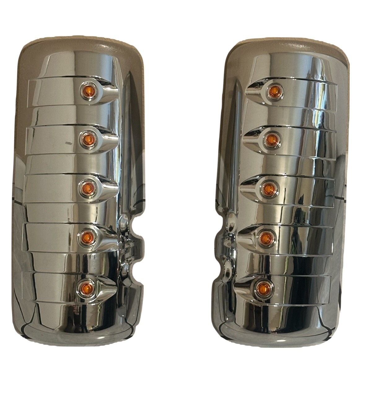 Kenworth T680-T880 Driver&Passenger Side Mirror Covers w 3/4" Turn/Marker Lights