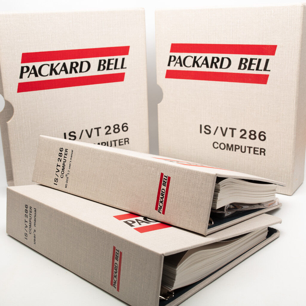 Vintage Packard Bell IS/VT286 User Manual & MS DOS 3.2 User Manual