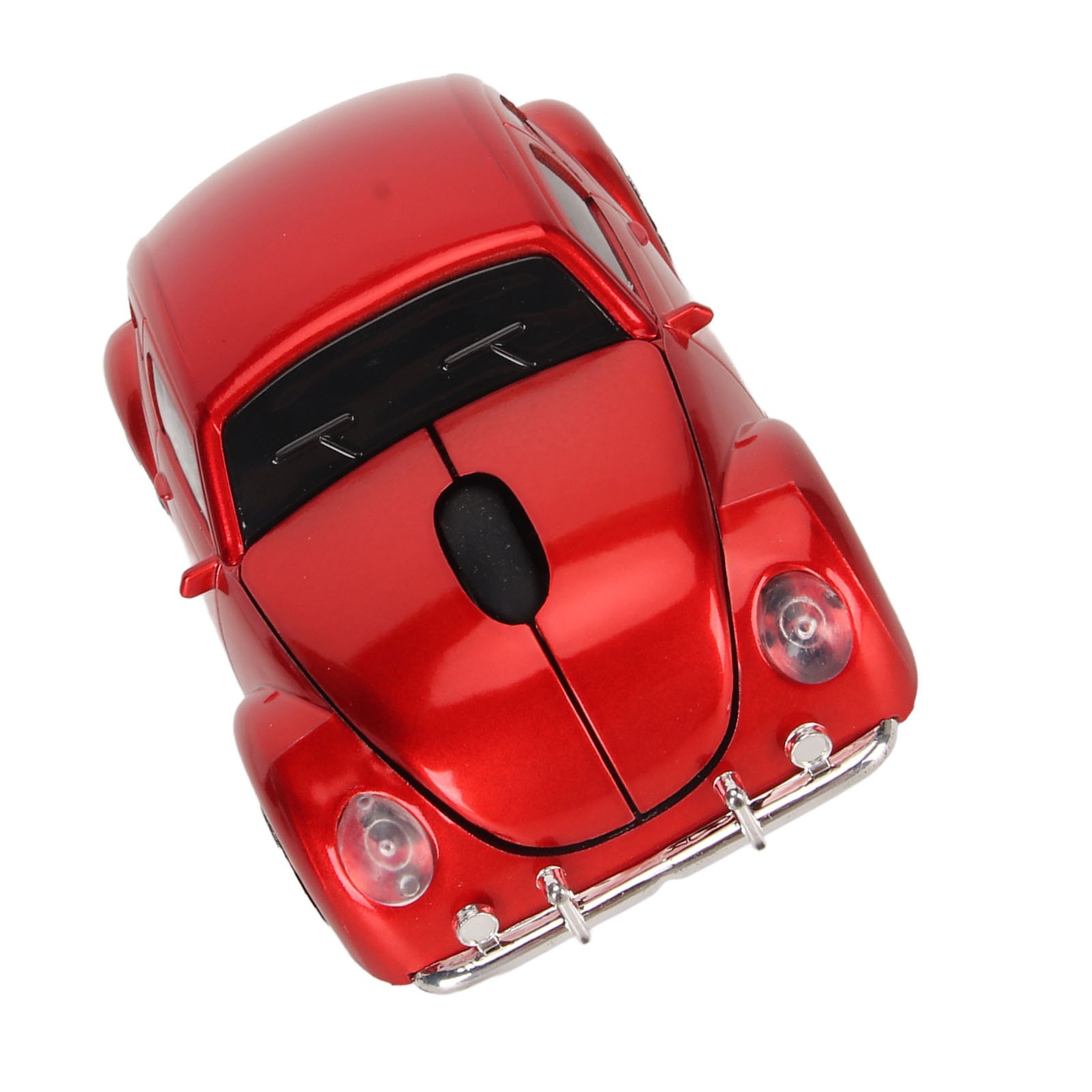Wireless Mouse Red Sports Car Style 2.4GHz USB Receiver 1600DPI LED Headlamp
