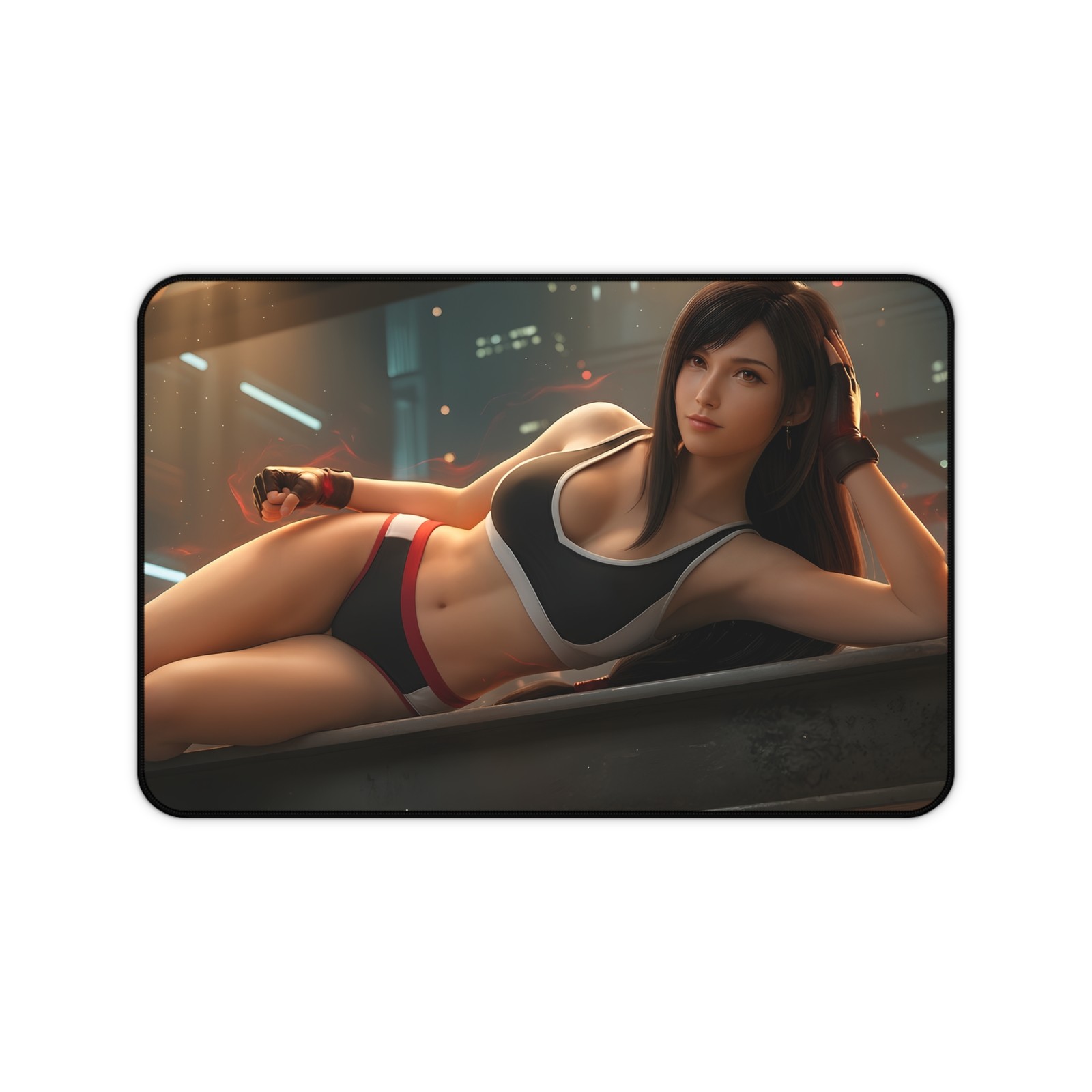Tifa Lockhart Desk Mat, Final Fantasy Computer Desk Pad, Gamer Decor