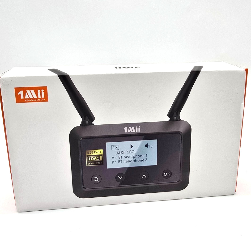 1Mii B03Pro+ Bluetooth 5.3 Transmitter Receiver LDAC Long Range TV Audio