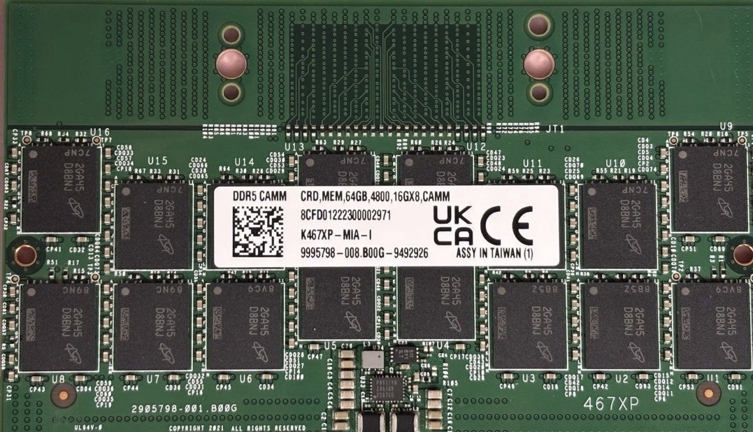 NEW DELL K467XP DDR5 64GB 4800MHz 16Gx8 CAMM RAM Module