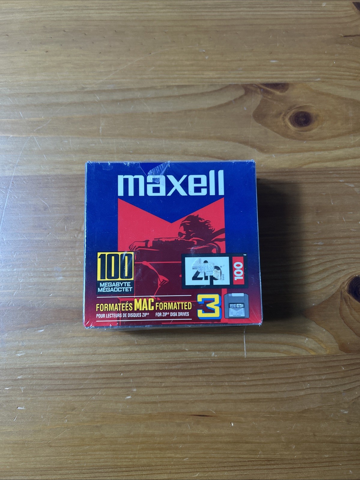 NEW Maxell 3 Pack Zip100- MAC Iomega Zip 100 Disk Formatted For Macintosh