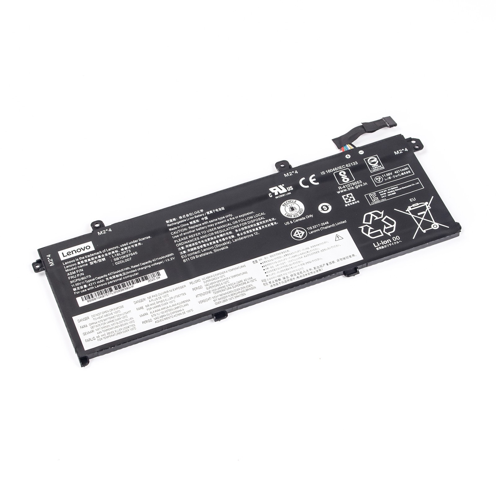 Original L18L3P73 Battery for Lenovo ThinkPad T490 T495 P43S T14 Gen1 SB10K97647