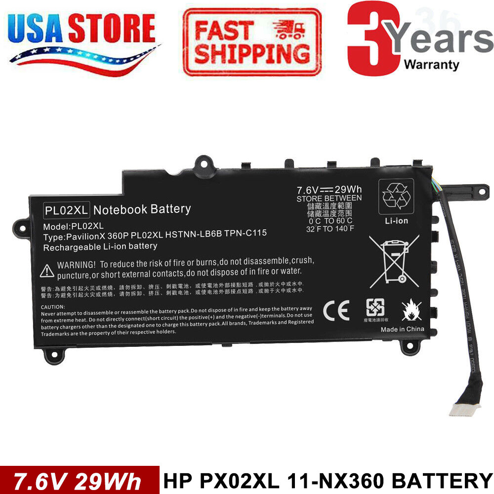 Battery PL02XL for HP Pavilion 11 X360 11-N010DX 11-N030TU 11-n000snx 11-n010dx