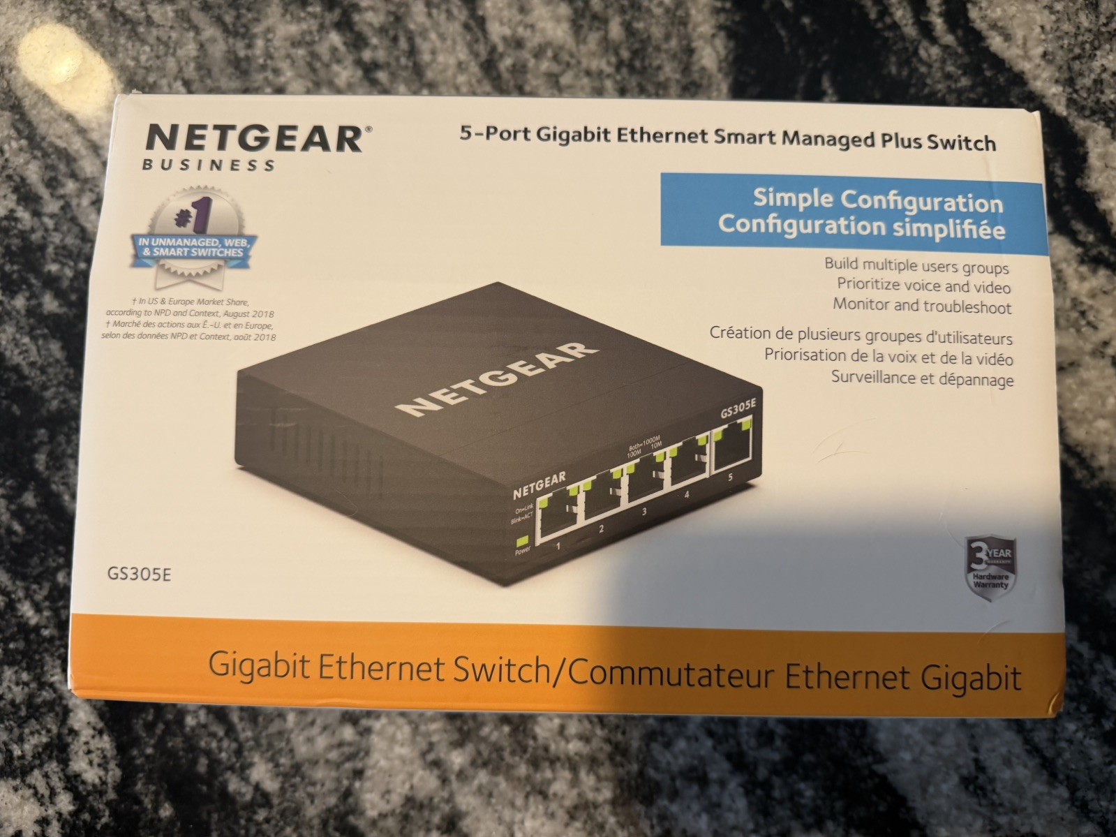 NETGEAR GS305E 5-Port Gigabit Ethernet Smart Managed Switch *NEW*
