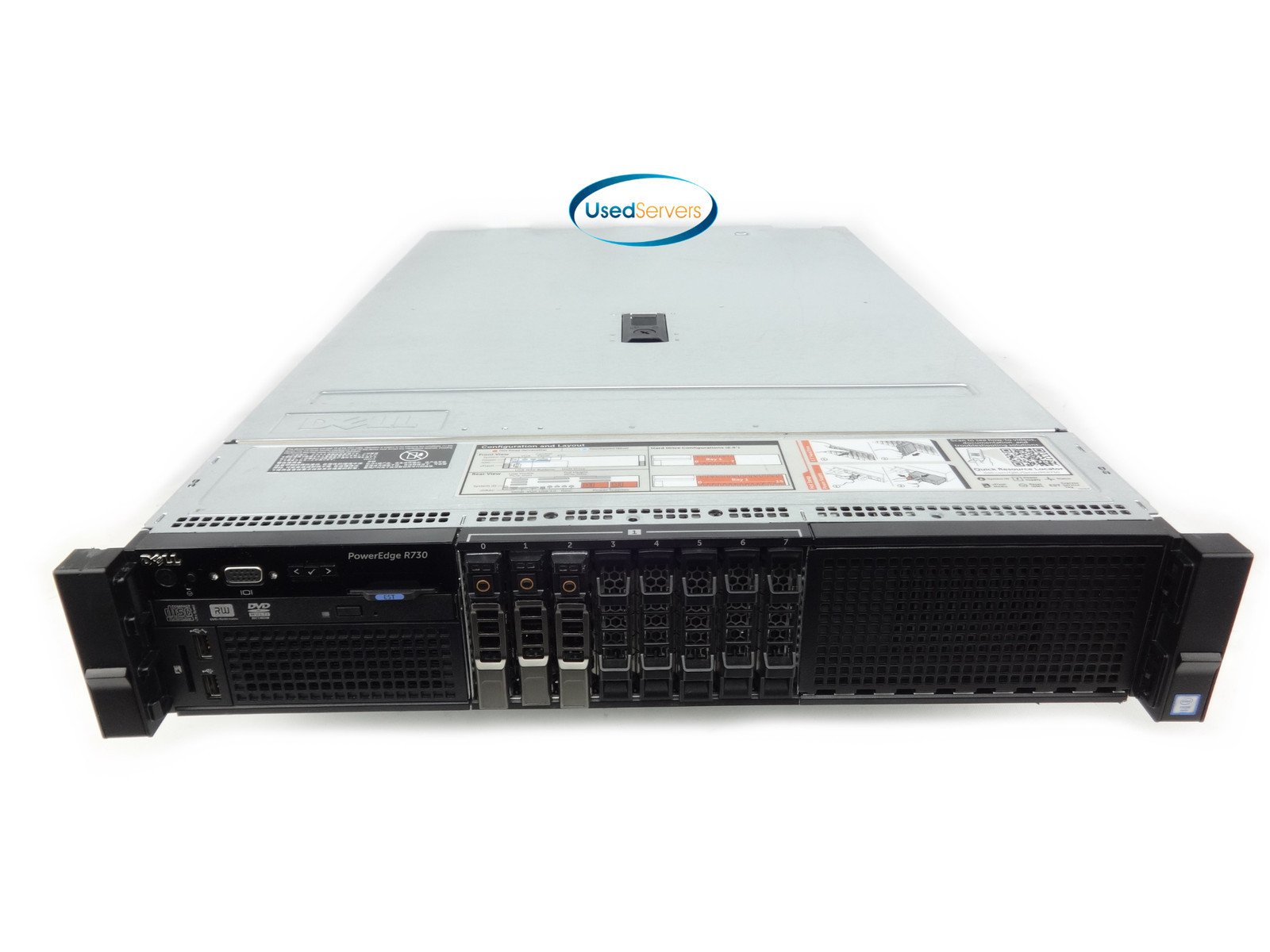 Poweredge R730 8SFF NO RAM 2xE5-2630v4 2.2GHZ=20Cores 3x 240GB SSD H730