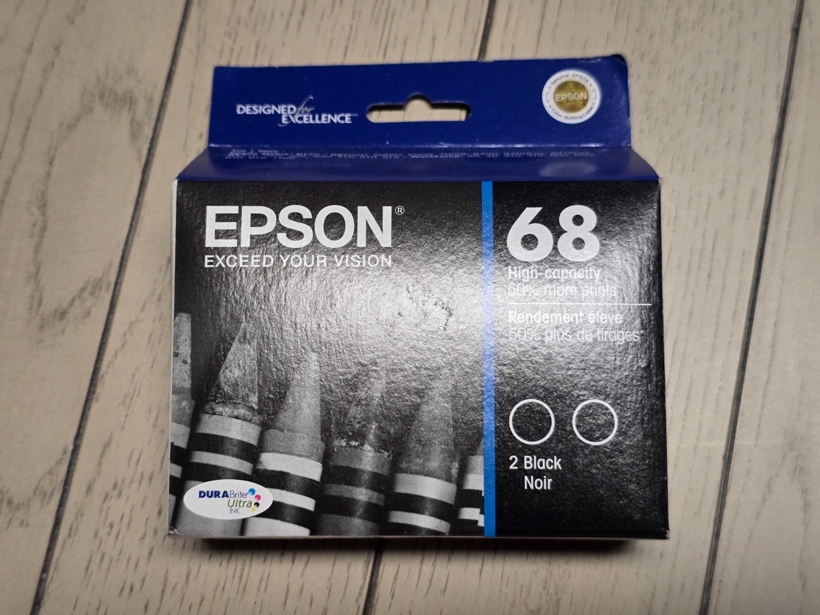 Epson 68 Black High Capacity 2 Ink Cartridges Exp 10/14