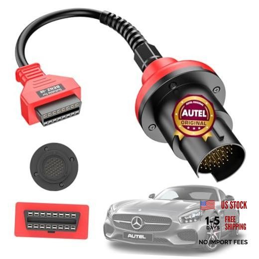 Original BENZ-38 PIN Adapter, 38 Pin Male to 16 Pin Female OBDII Connector