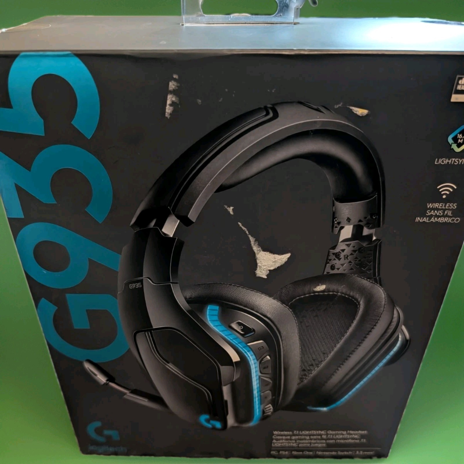 Logitech G935 Headband Gaming Headset - Black/Blue [READ]
