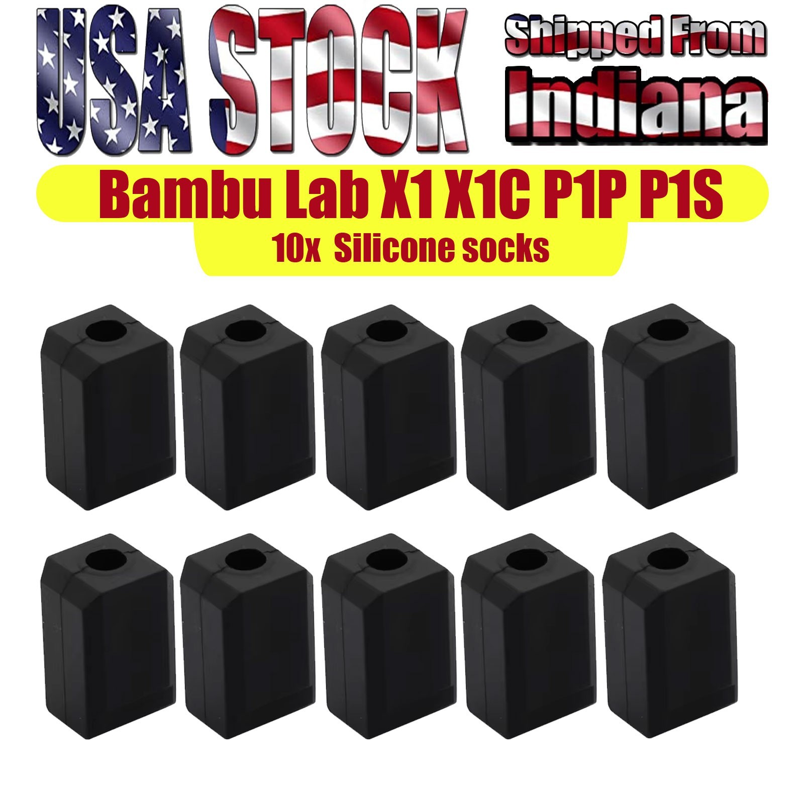 Silicone Socks Compatible with Bambu Lab X1 X1C P1P P1S Carbon Extruder Hotend