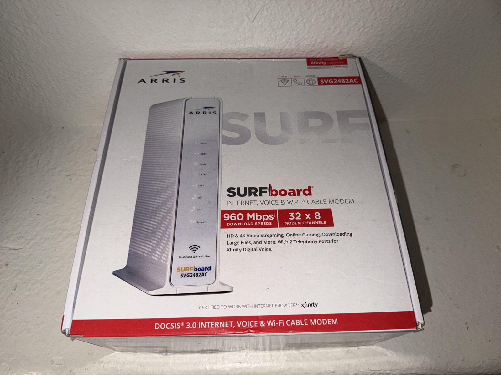 ARRIS SURFboard SVG2482AC DOCSIS 3.0Cable Modem  AC2350 Wi-Fi Router