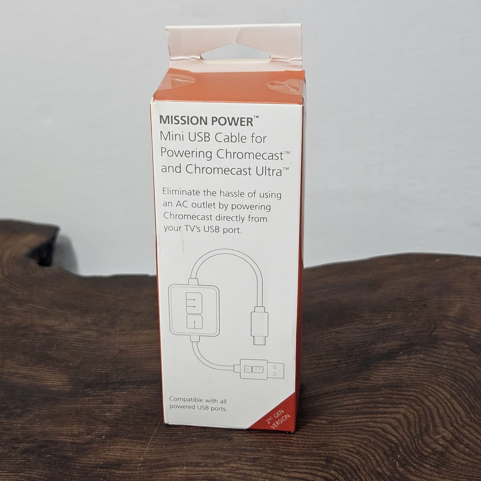 Mission Power Mini USB Cable For Powering Chromecast And Chromecast Ultra