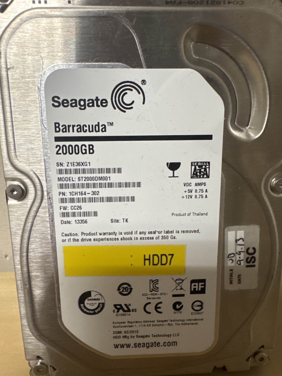 Seagate Barracuda Refurbished 2TB 3.5" Internal Hard Drive HDD ST2000DM001