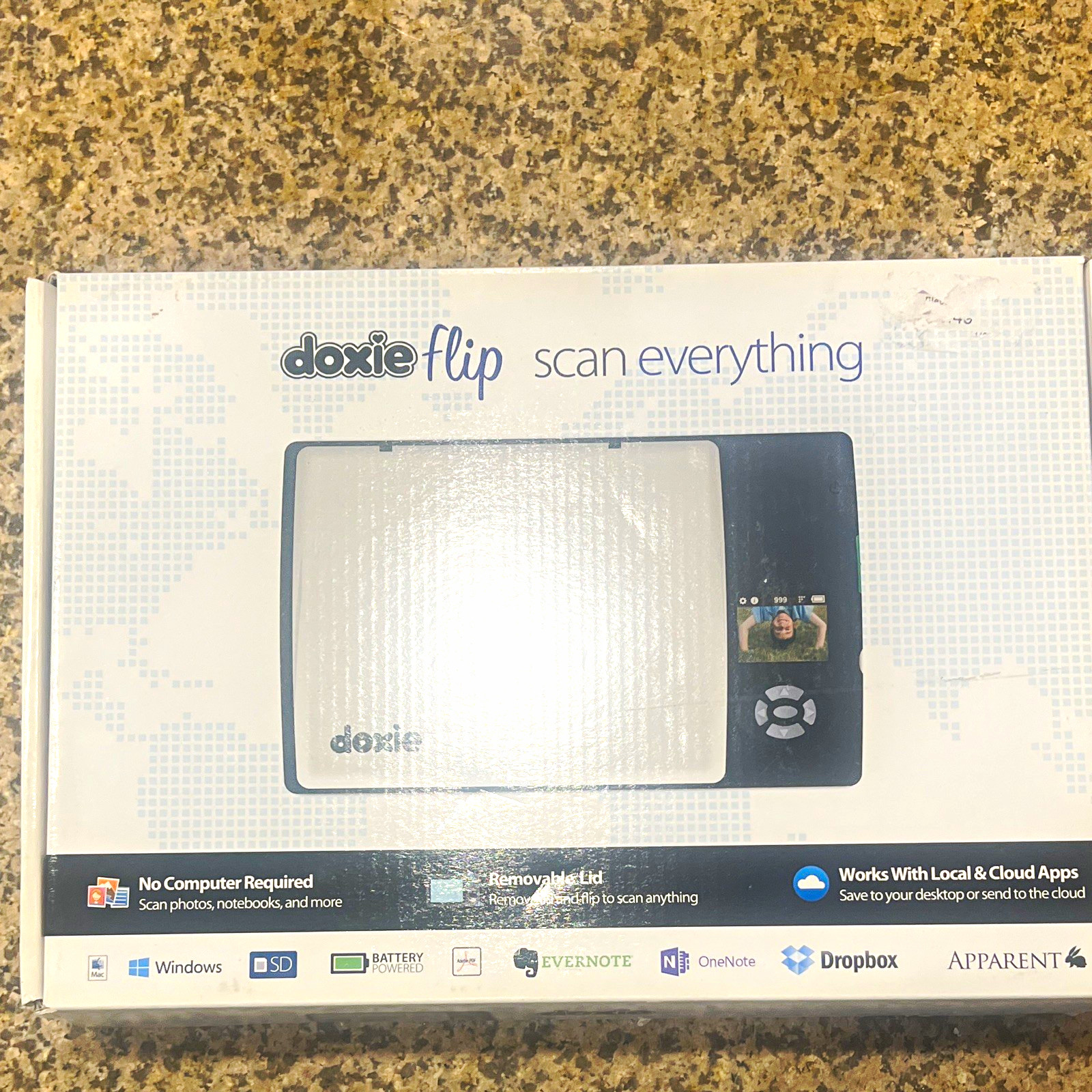 Doxie Flip Portable Flatbed Scanner 600 DPI CIS USB Letter Size 48-Bit