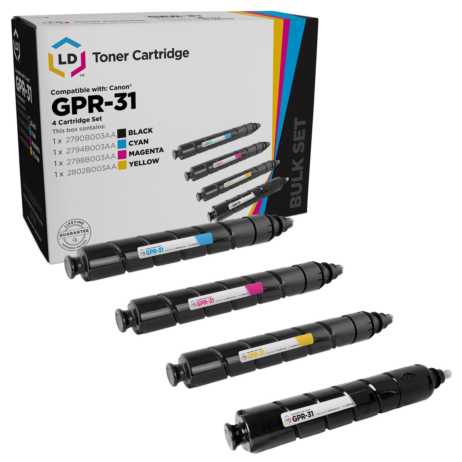 Set of 4 GPR31 Compatible Canon 2790B003AA, 2794B003AA, 2798B003AA, 2802B003AA