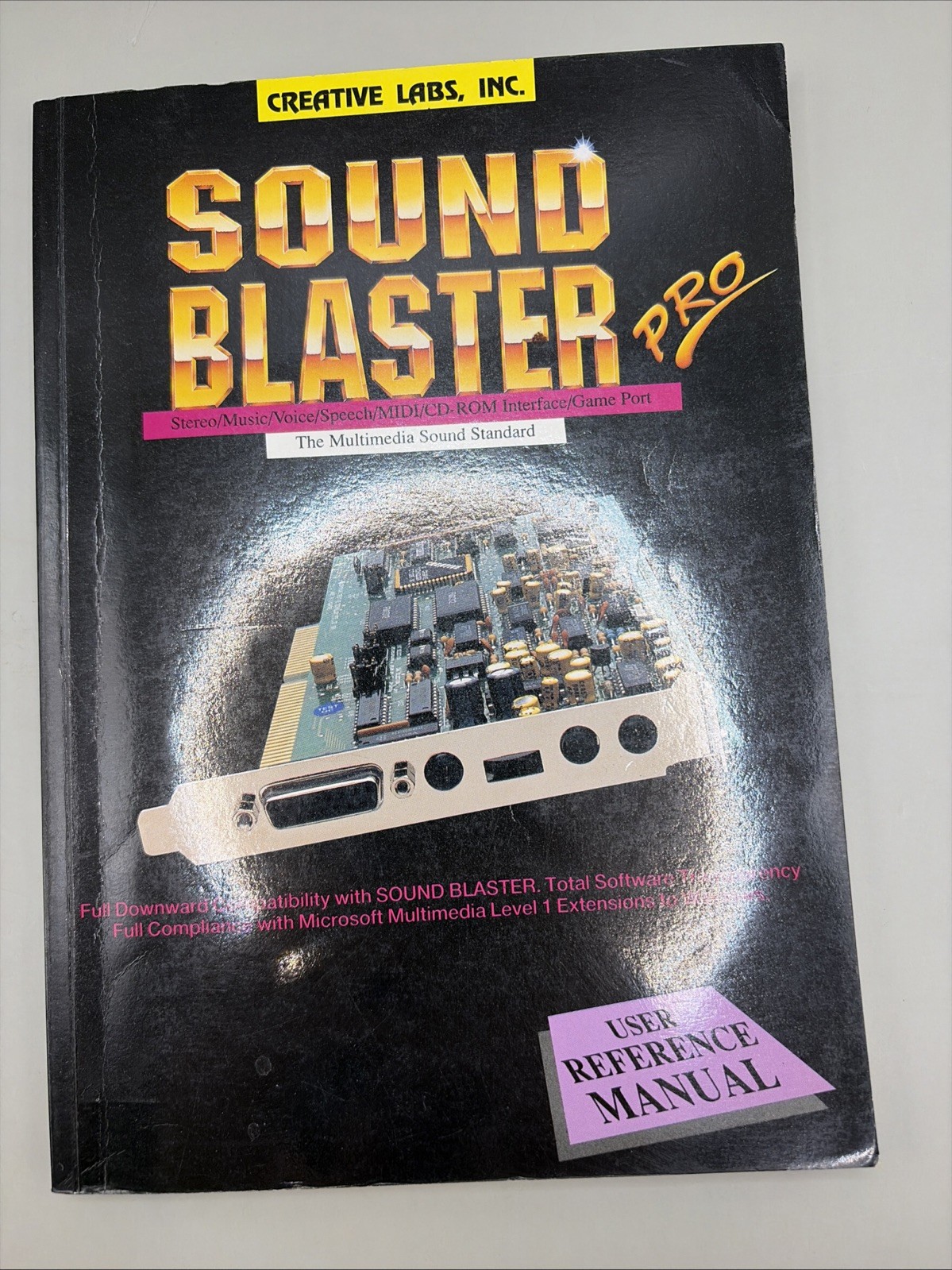 Creative Sound Blaster Pro User Reference Manual Vintage Book Creative Labs Inc