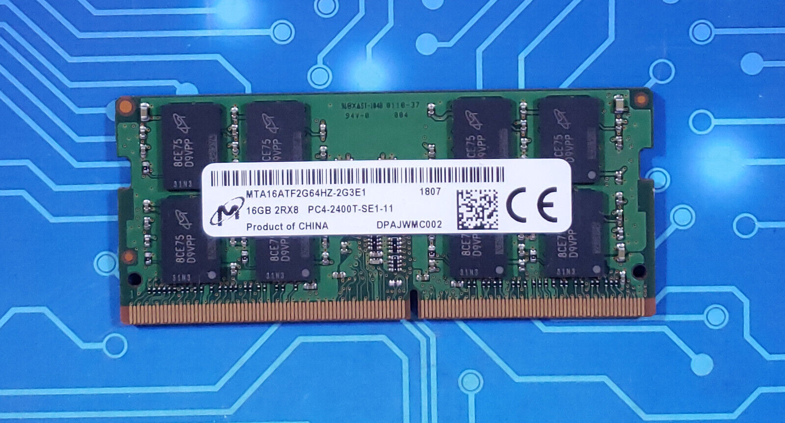 16GB PC4-19200 DDR4-2400MHz 2Rx8 Non-ECC Micron MTA16ATF2G64HZ-2G3E1