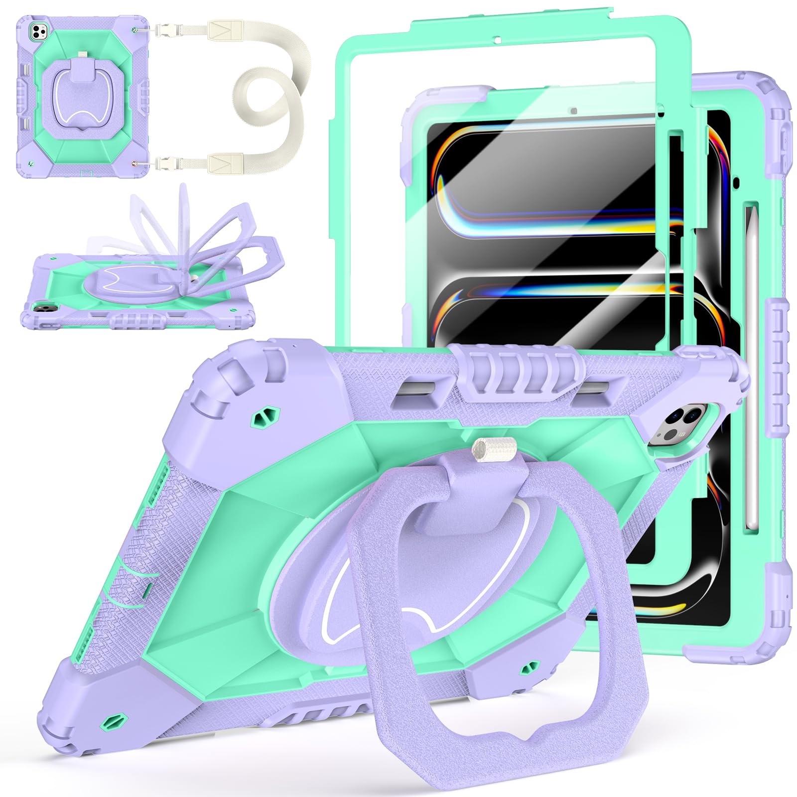 Case For IPad Pro 13 Inch M5 2025/ M4 2024, Ubearkk For IPad Pro 13 Inch Case Wi