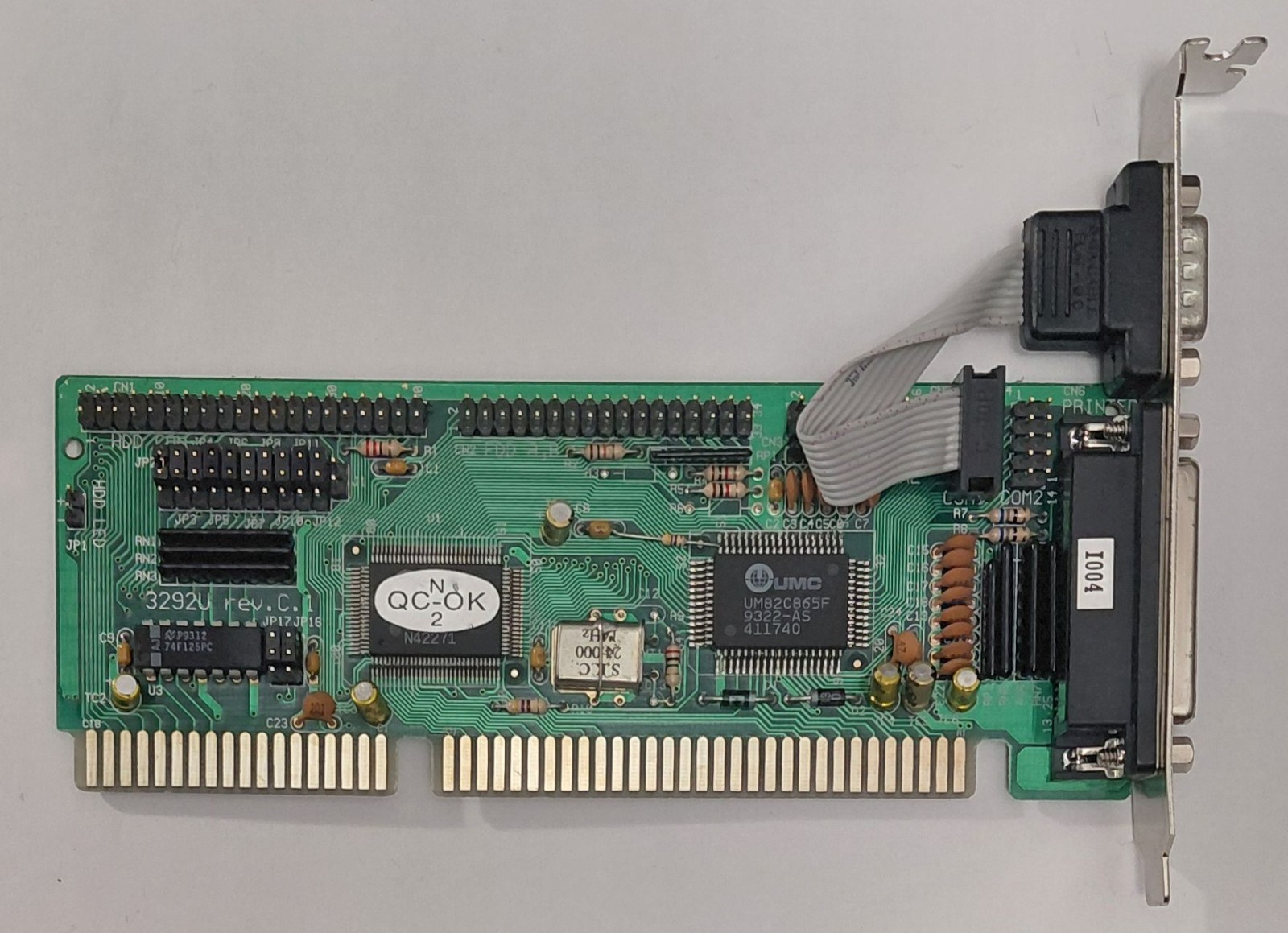 Biostar 3292U Multi-I/O IDE Floppy ISA Controller (UMC, Retro, 1993)