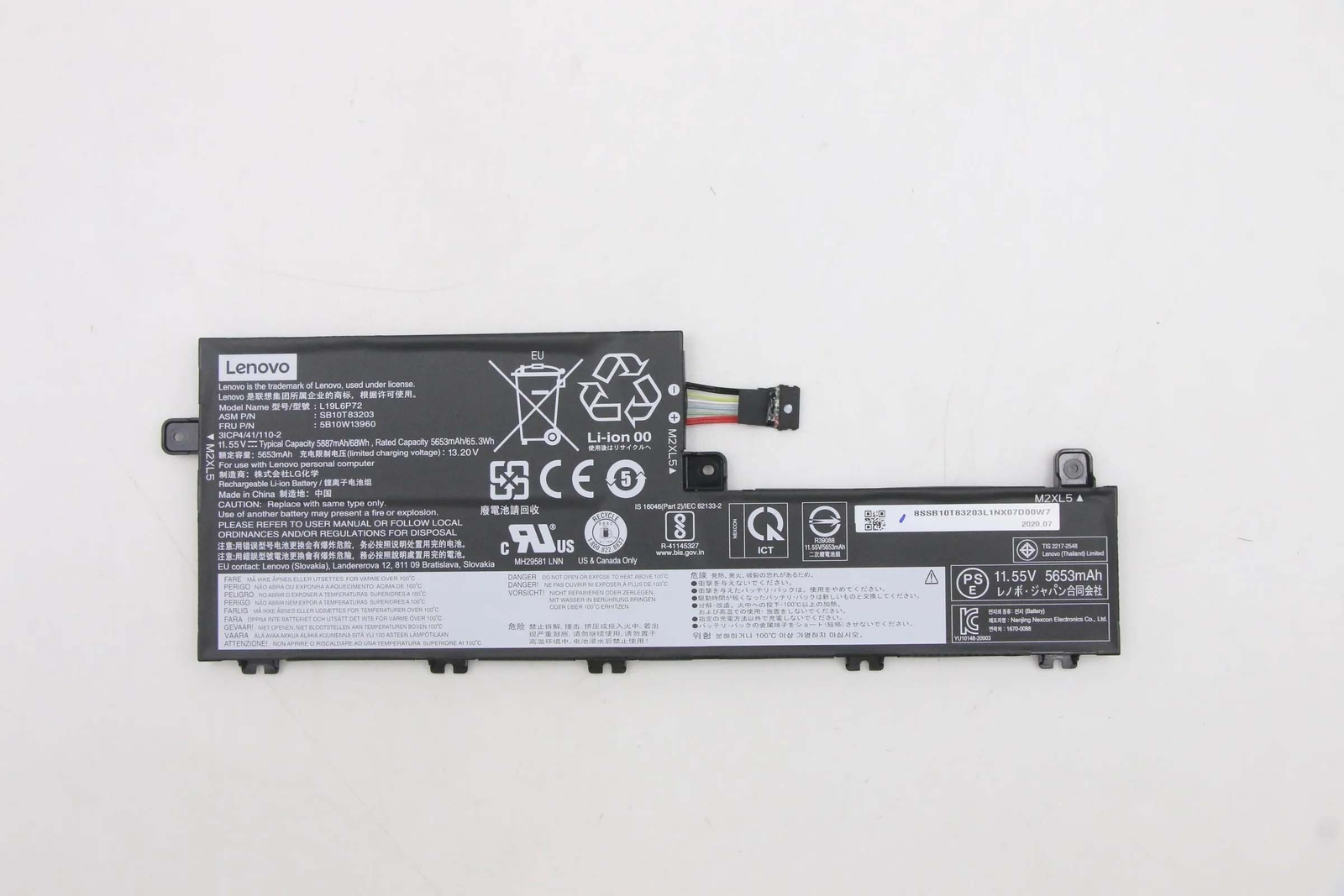 Genuine Battery L19L6P72 L19C6P72 For Lenovo ThinkPad P15v T15p Gen 1 Series New