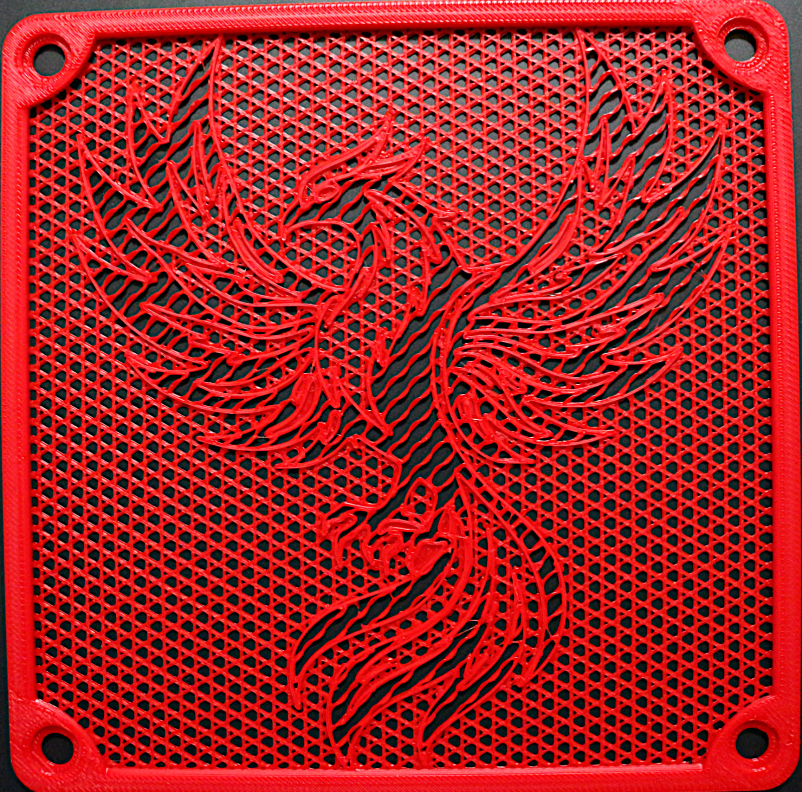 4x- 120mm PC Fan Cover Grill 3D Printed Adaptive Cubic Fan Guard W/Hardware
