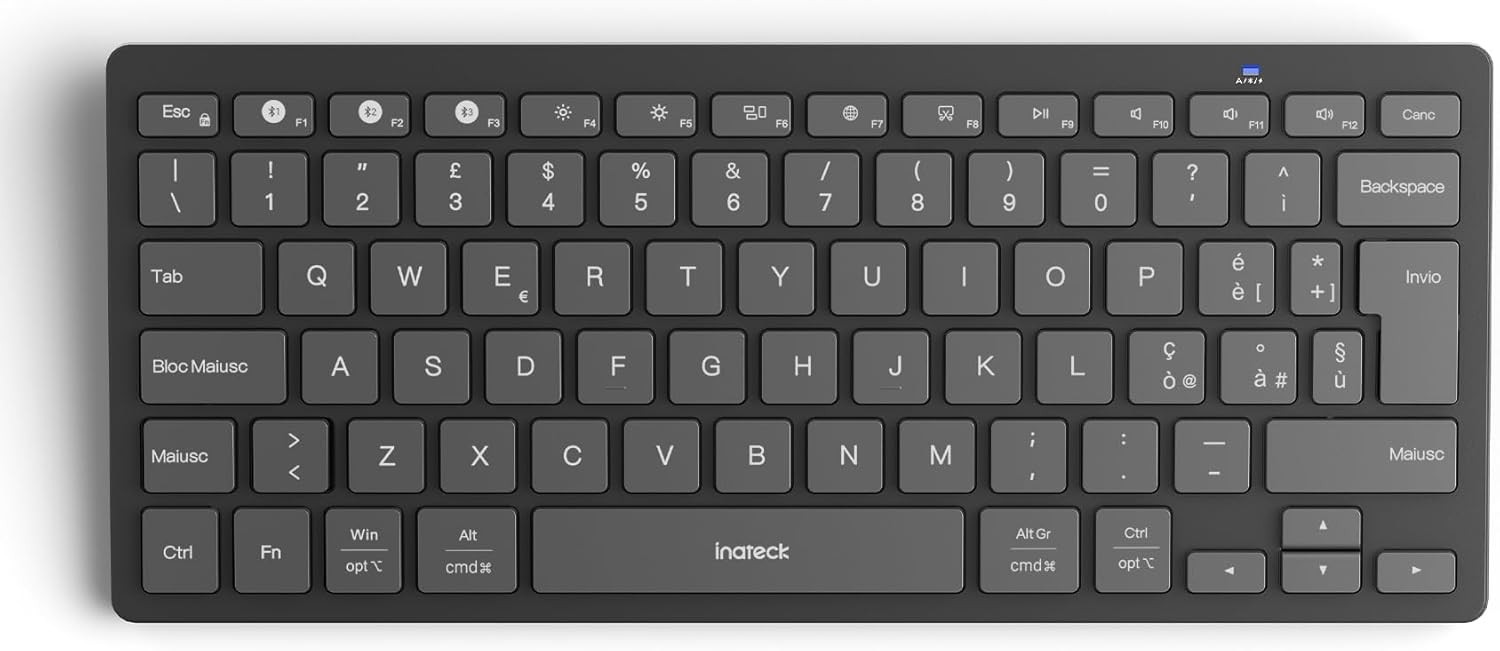 Inateck Ultra-Slim Bluetooth Keyboard for Windows/iPad OS/Android/iOS, Portable