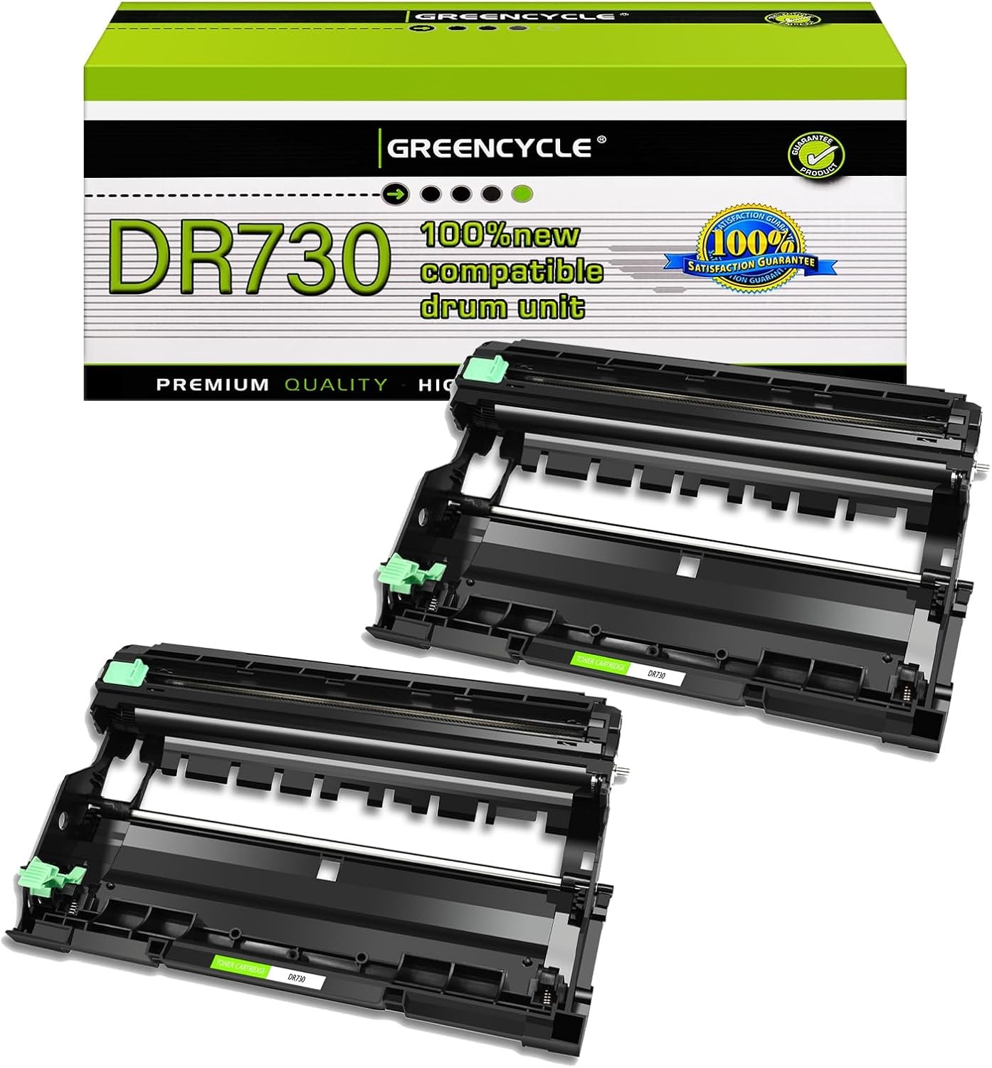 2PK DR730 Drum unit fits Brother MFC-L2710DW MFC-L2750DW TN-730 760 Toner