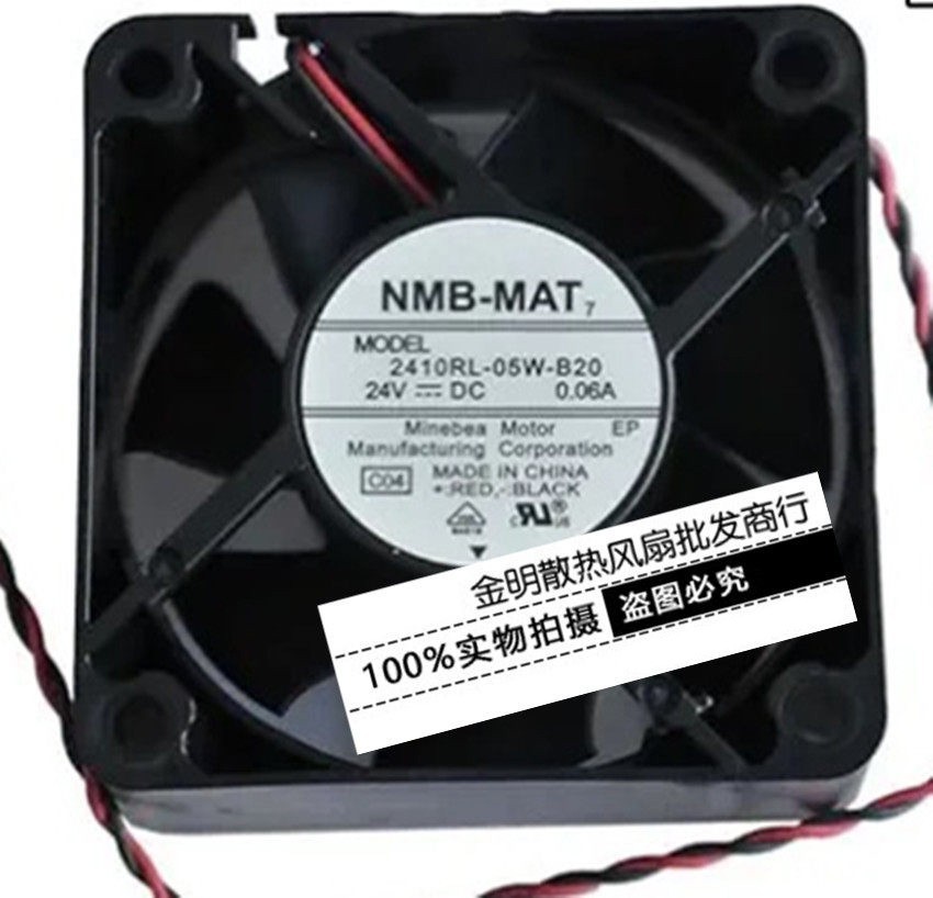 1PCS NMB 6025 2410RL-05W-B20 24V 0.06A Silent Inverter Cooling Fan