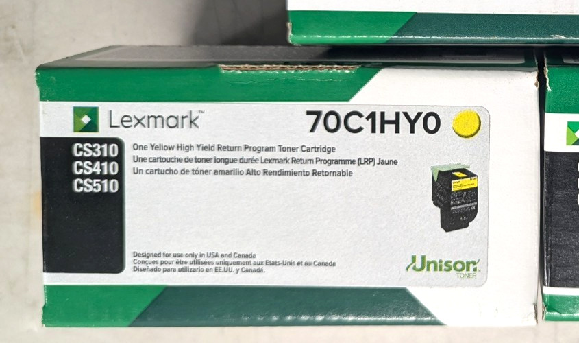 ✨ Lexmark 70C1HY0  - CS310,CS410,CS510,CX410,CX510 Yellow Toner  ✨