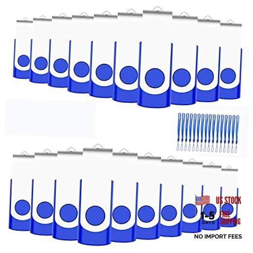 50-Pack of USB Flash Drive Bulk  FAT32 Thumb Drives Pack (Blue) 2GB 50 Units