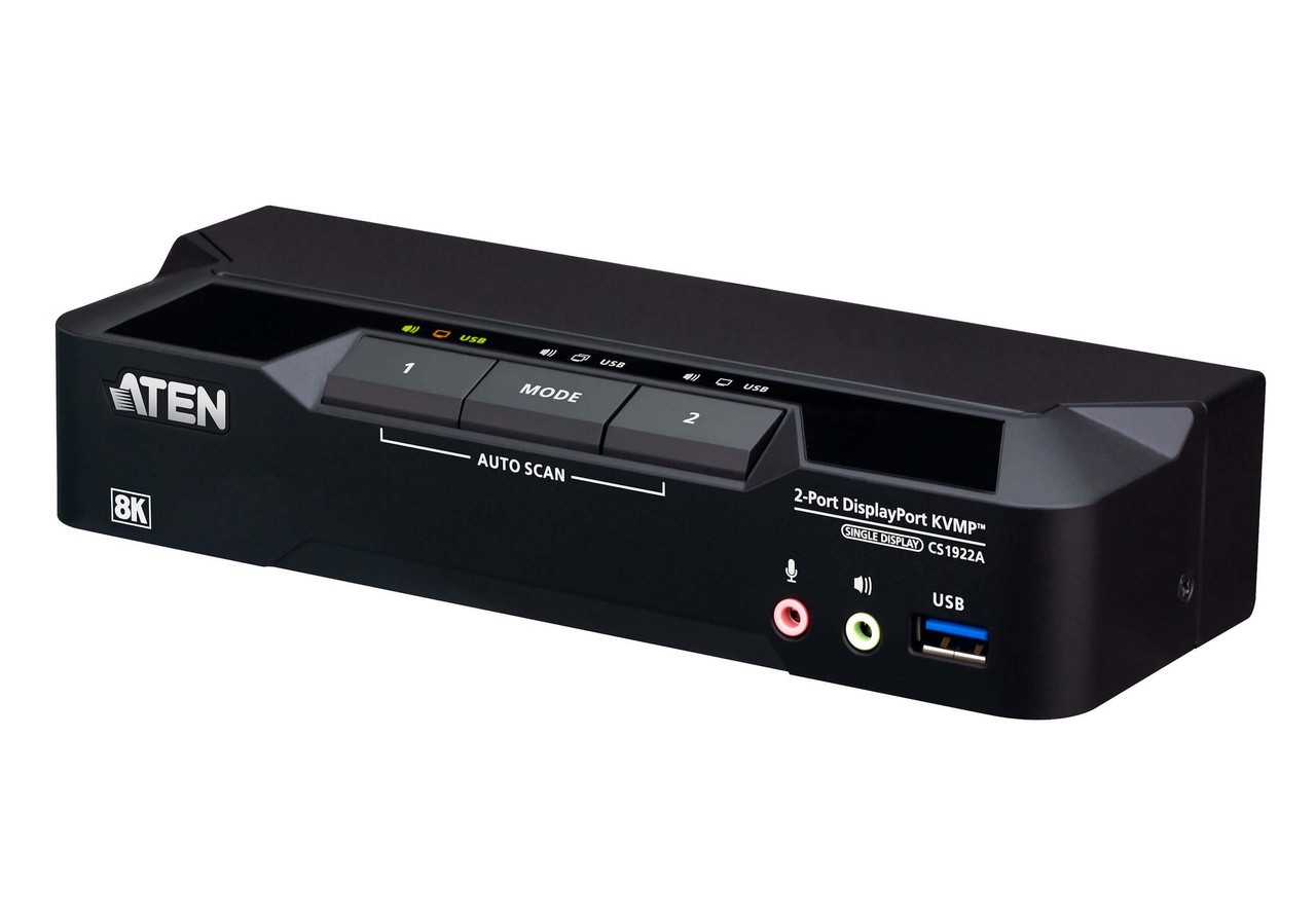 ATEN 2-PORT USB 3.0 8K DISPLAYPORT KVMP SWITCH