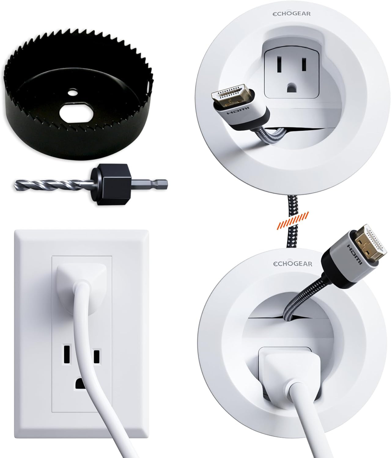 In Wall Cable Management Kit Hide TV Wires Behind Wall Power Low Voltage CordsXL