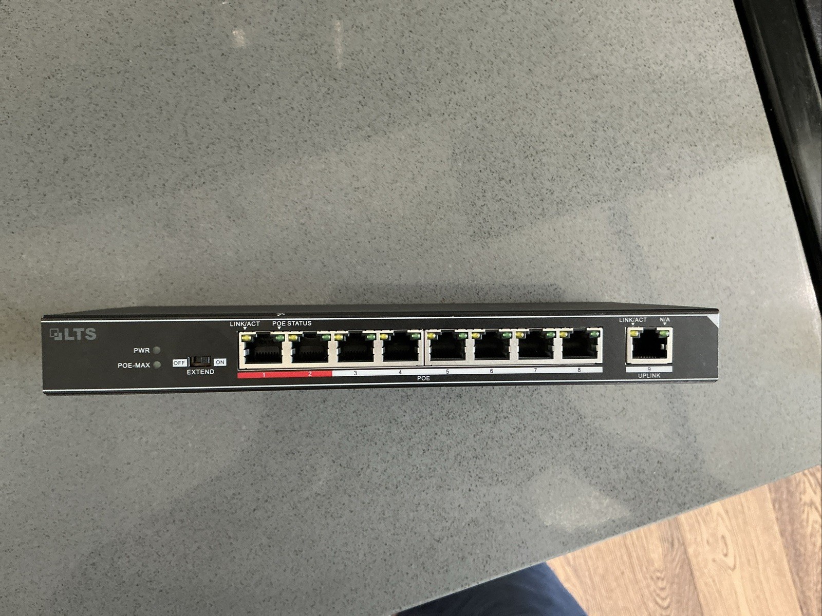 ORIGINAL LTS POE-SW801 8-PORT 10/100Mbps AUTO-MDIX +1 UPLINK PORT PoE SWITCH