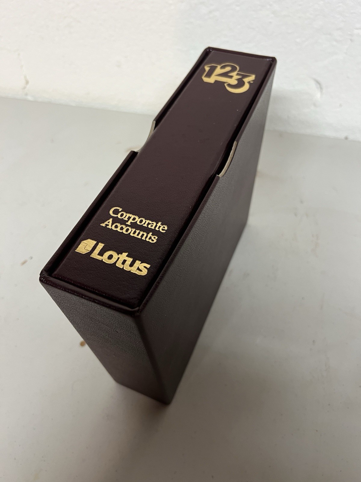Vintage Leather 1985 Lotus 123 1-2-3 Release 2 5.25" Floppy Manuals Software