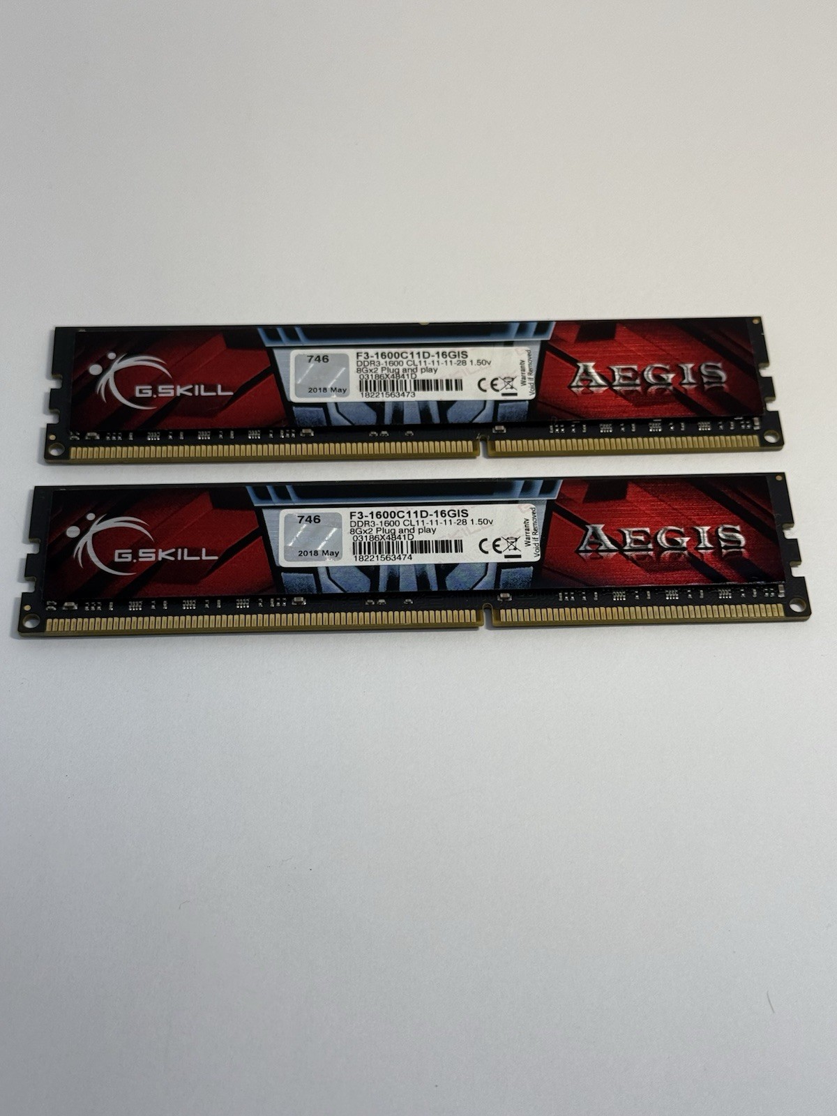 G.SKILL 16GB 8Gx2 1600  DDR3 Memory RAM Aegis F3-1600C11D-16GIS