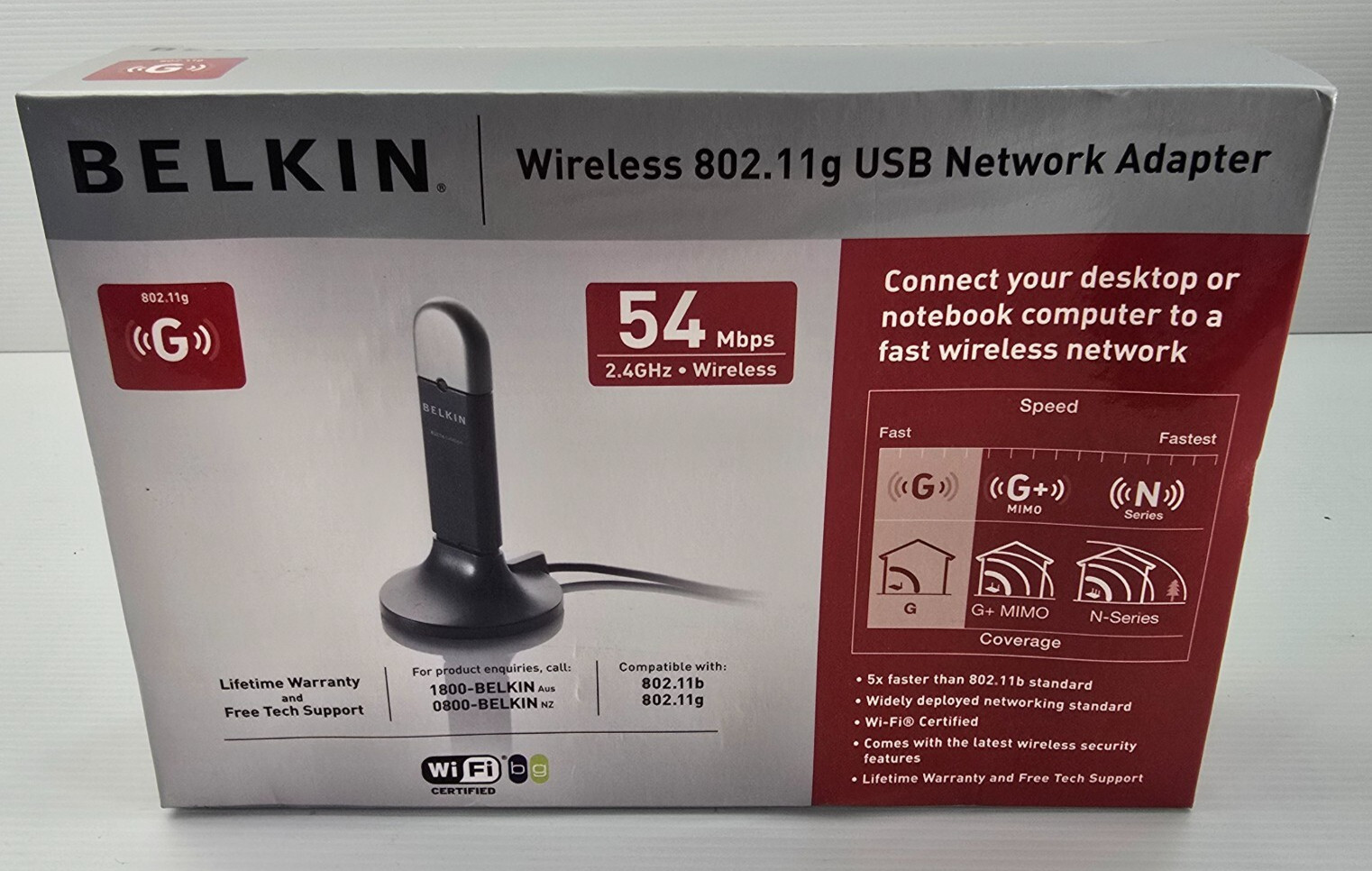Belkin F5D7050 Belkin Wireless 802.11G USB Network Adapter (NEW In Box)
