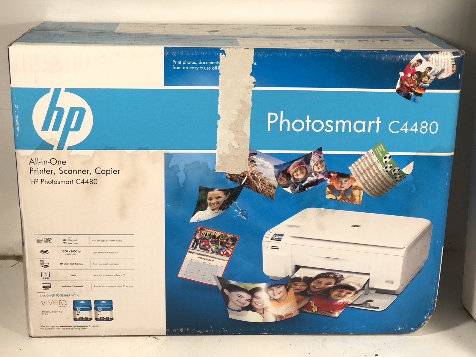 HP Photosmart C4480 All-in-One Printer Scanner Copier Inkjet Printer Sealed