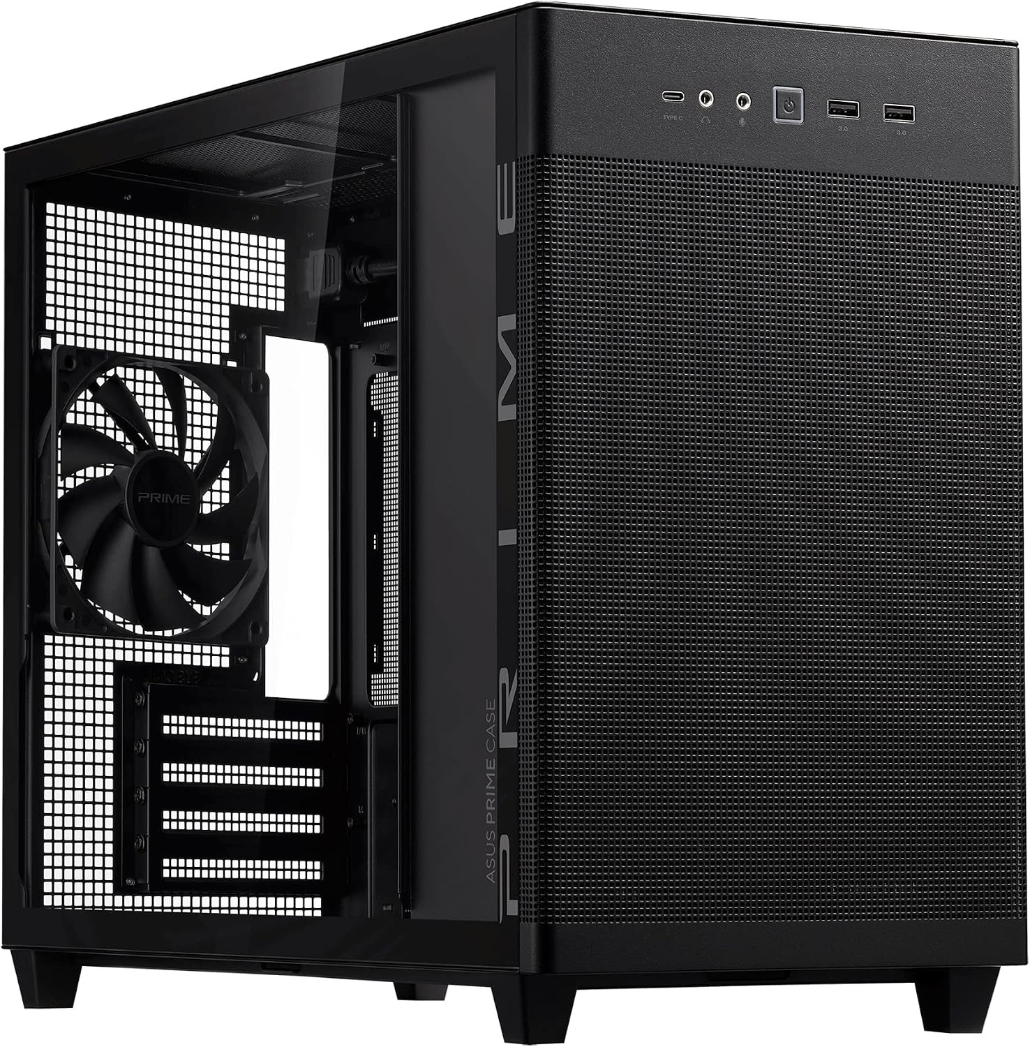 Prime AP201 Black Micro ATX PC Case SFF Ready Compact Design Pre-Installed Fan