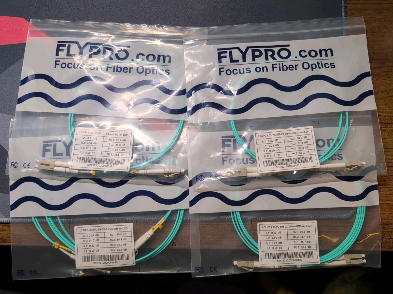 2x1m 2x2m FLYPRO LC/UPC-LC/UPC-MM-DX-2.0mm OM3 LSZH