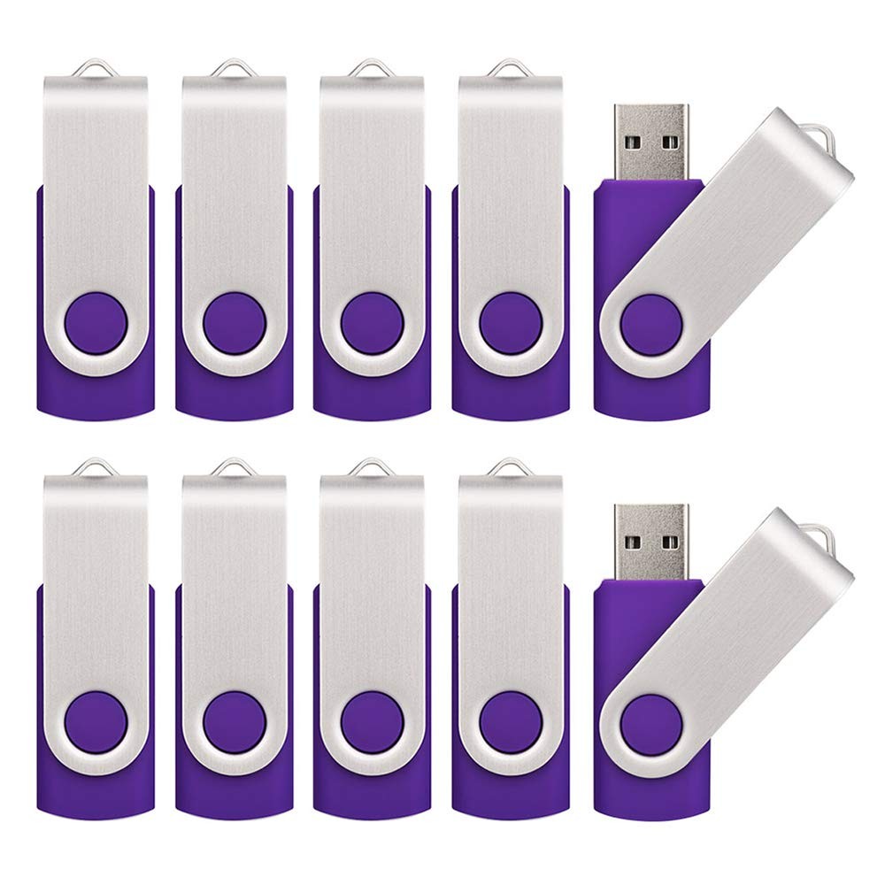 10 Pack 8GB USB Flah Drive USB 2.0 Pen Drive-Purple