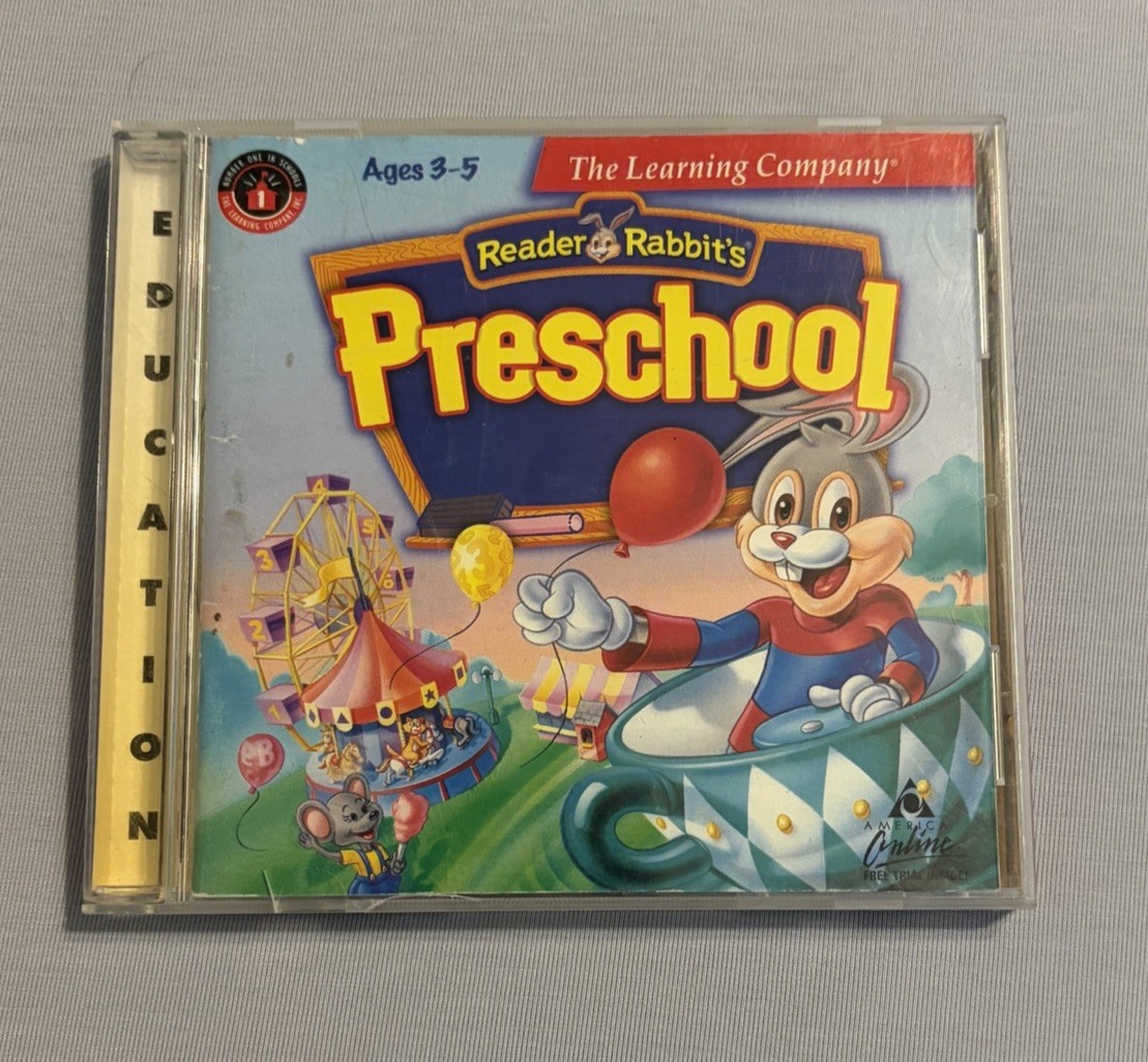 Reader Rabbit Preschool Learning Creations PC CD-ROM Ages 3-5 Windows