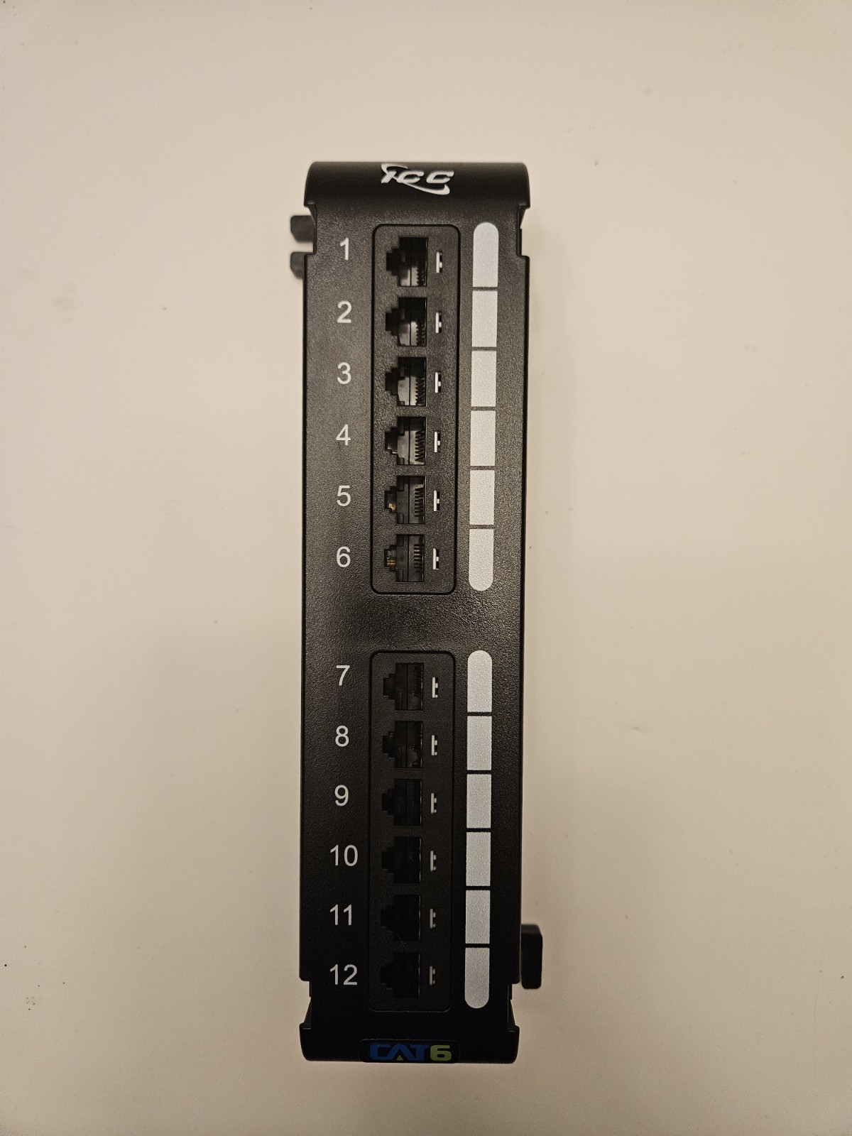 ICC ICMPP12V60 12-Port Cat6 Vertical Network Patch Panel Wall Mount RJ45