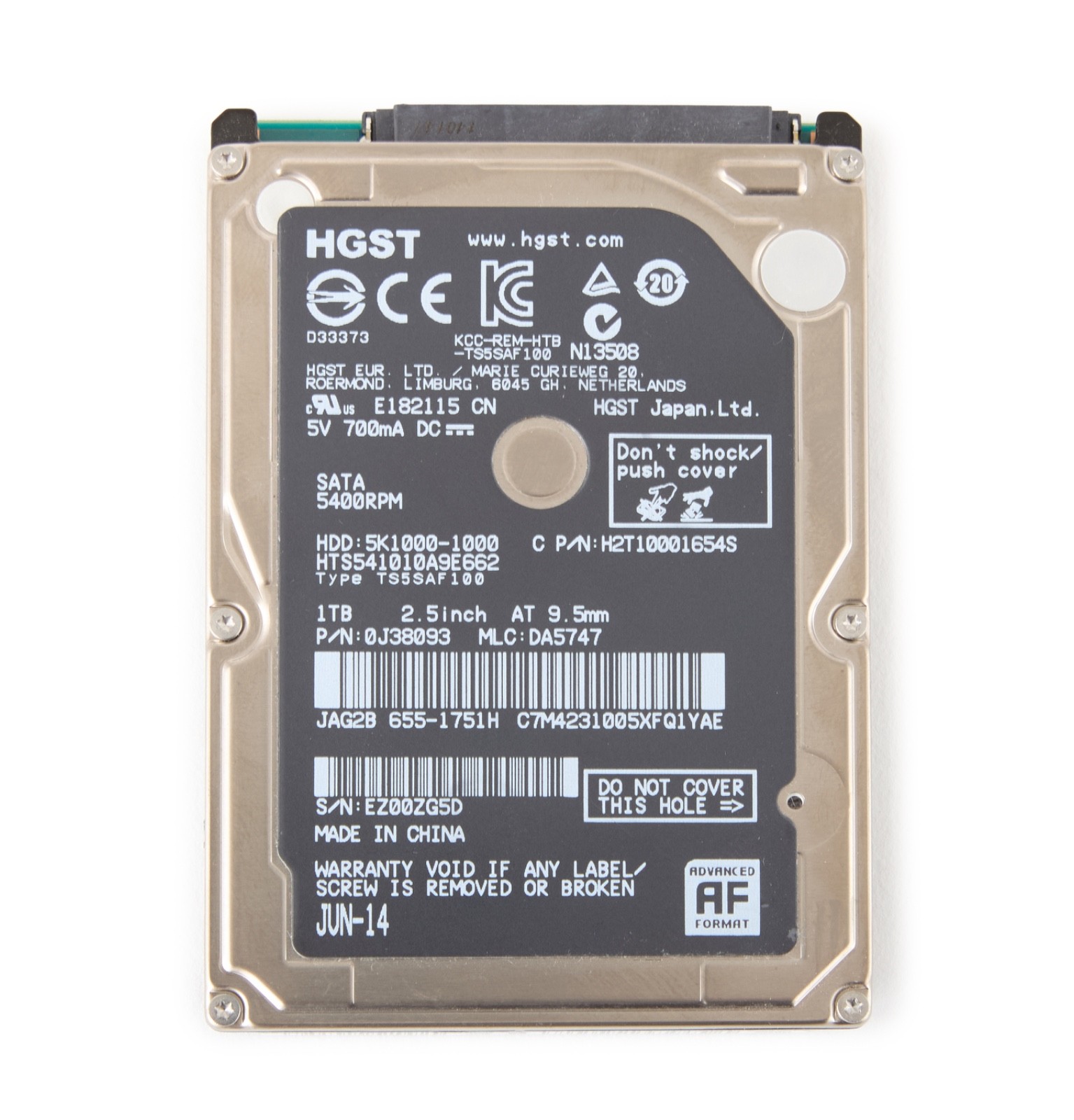 1 TB SATA 2.5 in Laptop or iMac Hard Drive HGST Apple_Macbook w/OSX Mojave
