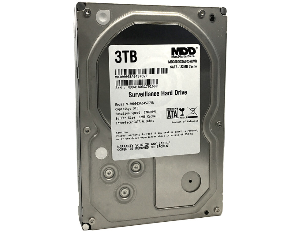 MDD 3TB 32MB Cache 5700RPM SATA 6Gb/s 3.5" Internal Hard Drive -2 Year Warranty