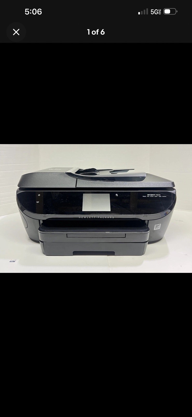 HP Envy 7640 All-In-One Printer. Clean/Tested. Power Cord Included. NO INK