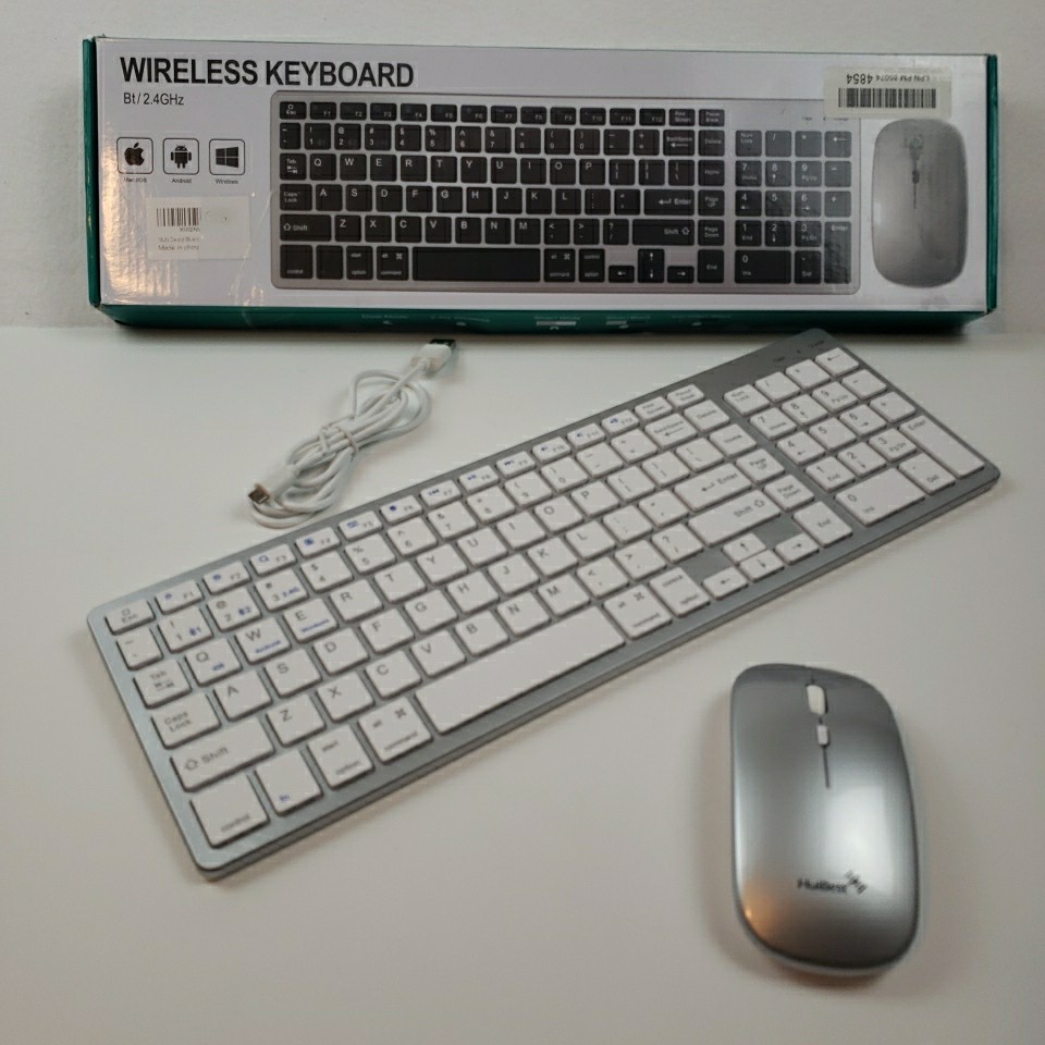 Wireless Keyboard & Mouse Combo 2.4G Bluetooth Rechargeable High Quality