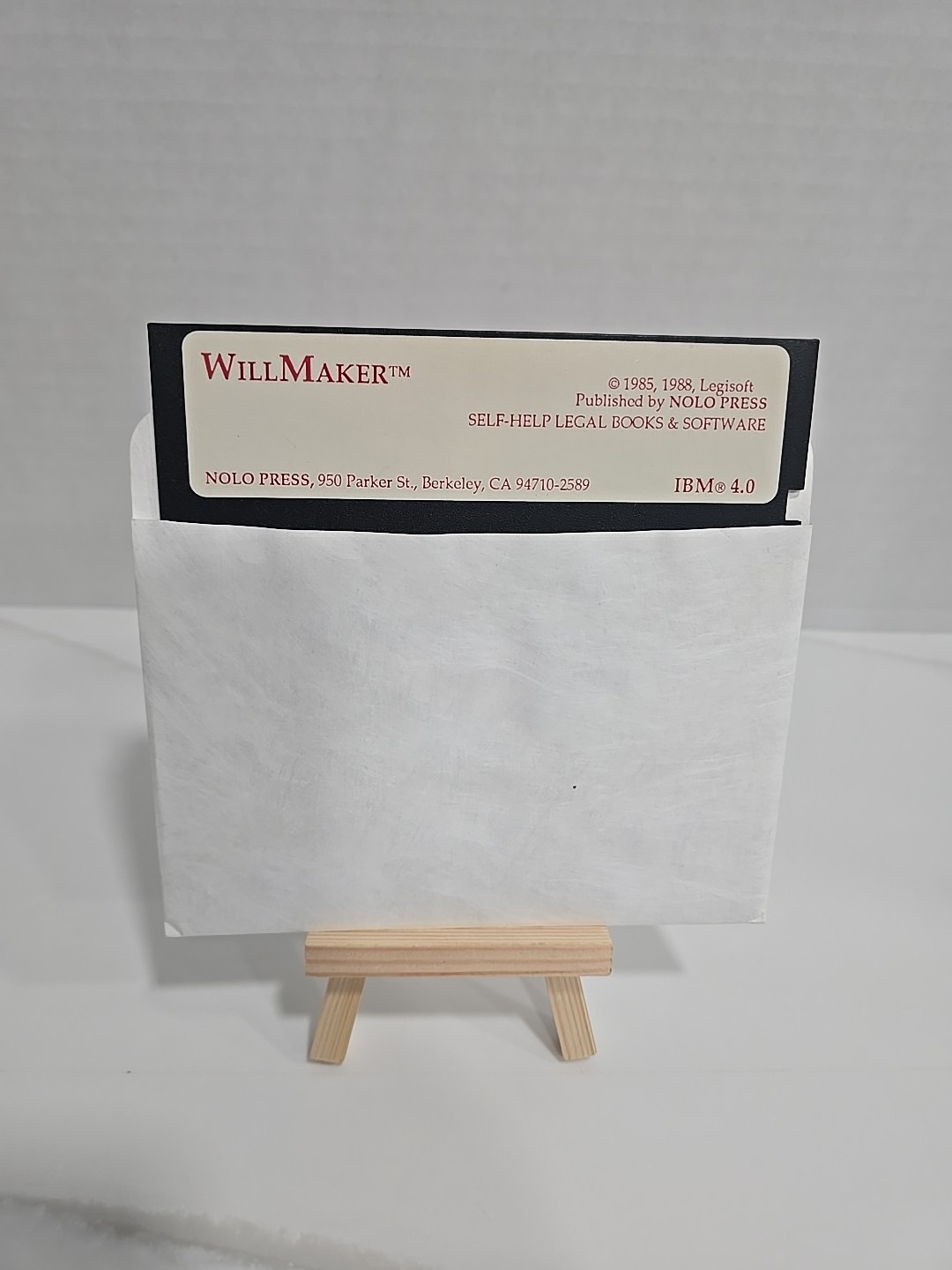 🕹 Vintage WillMaker PC Software NOLO Press 1988 Legisoft 5.25" Floppy IBM 4.0