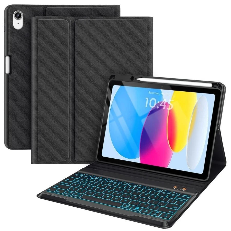 Senyoson Keyboard Case for iPad 11th Gen 11" (A16) & 10th Gen 10.9" Backlit NEW