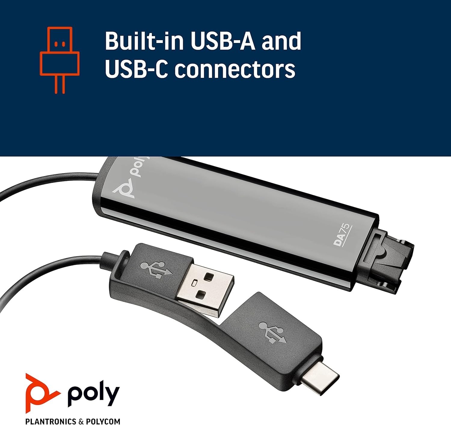 Poly DA75 USB-A/USB-C digital adapter New in Box